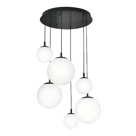 Afx Loretto Hexuple Medium Base Pendant LRTP99MBBKRND6